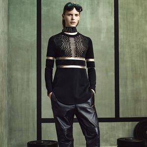 Alexander Wang X H&M Black Bodycon spiderweb dress